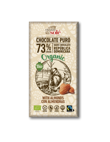 Chocolate 73% Almendras Eco 150gr