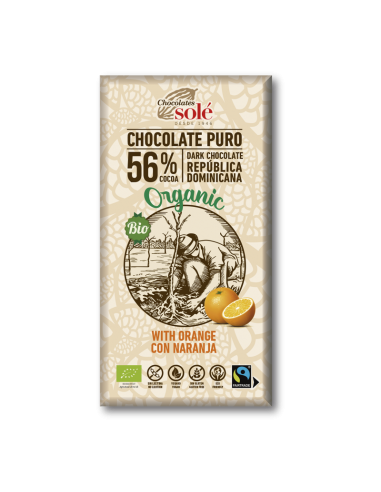 Chocolate 56% con Naranja Eco 100gr